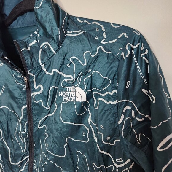 THE NORTH FACE Teal Topography Print Hybrid Jacket - Picture 2 of 7
